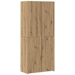 vidaXL Armoire de rangement 3 Pièces Chêne artisanal