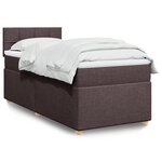 vidaXL Sommier à lattes de lit avec matelas Marron foncé 90x200 cm