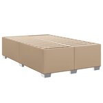 vidaXL Lit à sommier tapissier avec matelas cappuccino 120x190cm similicuir