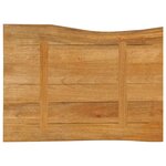 vidaXL Dessus de table 80x60x3 8 cm bord vivant bois massif manguier