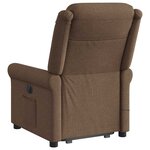 vidaXL Fauteuil inclinable de massage électrique Marron Tissu