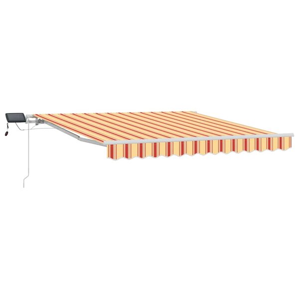 vidaXL Auvent Rétractable avec jaune et orange 300 x 250 cm tissu