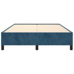 vidaXL Cadre de lit Bleu foncé 140x200 cm Velours