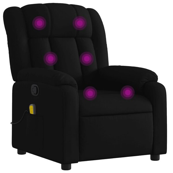 vidaXL Fauteuil de massage inclinable noir tissu