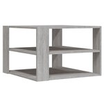 vidaXL Table basse sonoma gris 59 5x59 5x40 cm bois d'ingénierie