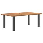 vidaXL Table à manger marron clair bois de chêne massif rectangulaire