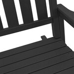 vidaXL Ensemble de Salon de Jardin 3 Pièces Noir HDPE