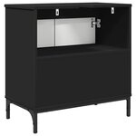 vidaXL Meuble de Lavabo de Salle de Bain Noir 60 5 x 33 5 x 61 cm