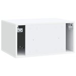 vidaXL Meuble TV mural Blanc 59 5 x 41 x 30 cm Bois d'ingénierie