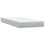 vidaXL Sommier à lattes de lit et matelas et LED gris clair 180x210cm velours
