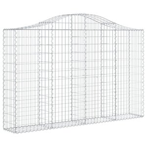 vidaXL Panier de gabions arqué 200x30x120/140 cm Fer galvanisé