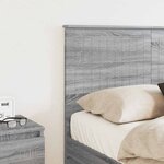 vidaXL Tête de lit Gris Sonoma 135 cm Bois d'ingénierie