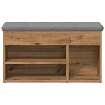 vidaXL Banc à chaussures chêne artisanal 82x32x45 5 cm bois ingénierie