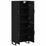vidaXL Haut Armoire 2 Pièces Chêne noir 69 5 x 34 x 180 cm