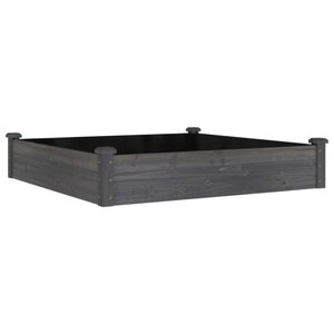vidaXL Lit surélevé de jardin doublure 120x120x25 cm bois massif sapin