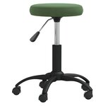 vidaXL Chaise de bureau pivotante vert foncé velours
