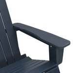 vidaXL Bergère à Bascule Adirondack Bleu Marine 73.5x92x90 cm HDPE