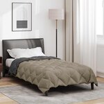 vidaXL Duvet d'hiver Gris clair et anthracite 200 x 135 cm Microfibre