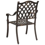 vidaXL Chaise de jardin 2 Pièces Bronze 56 x 55 x 92 5 cm Aluminium