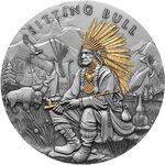 Pièce de monnaie en Argent 5 Dollars g 62.2 (2 oz) Millésime 2025 Legendary Warriors SITTING BULL (PRÉCOMMANDE)