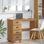 vidaXL Bureau 'ASKIM'avec tiroirs 95x40x75 cm en bois massif de pin