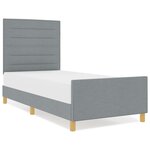 vidaXL Cadre de Lit Gris Clair 80x200 cm en Tissu