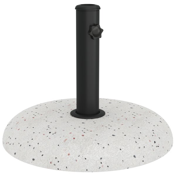 vidaXL Base de parasol pour poteaux de 37/42/52/58 mm en béton blanc  20 kg.
