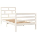 vidaXL Cadre de lit sans matelas blanc bois massif 90x200 cm