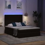 vidaXL Lit avec rangement et LED avec LED Noir 140 x 200 cm Velours