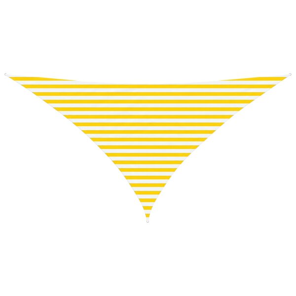 vidaXL Voile d'ombre Jaune et blanc 3 5 x 3 5 x 4 9 m