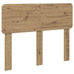 vidaXL Cadre de lit Chêne artisan 135 x 190 cm Pin massif