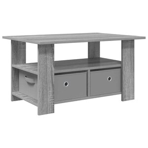 vidaXL Table basse Gris Sonoma 77 x 55 x 42 cm Bois d'ingénierie