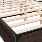 vidaXL Cadre de lit sans matelas chêne marron 135x190 cm