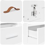 vidaXL Cadre de lit avec tiroir Blanc 80 x 200 cm Bois d'ingénierie