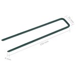 vidaXL Clous pour gazon artificiel 50 Pièces Forme de U Fer