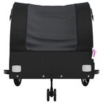 vidaXL Remorque de vélo noir 45 kg fer