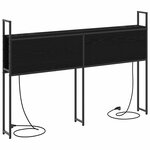 vidaXL Tête de lit de rangement Chêne noir 140 cm Bois d'ingénierie