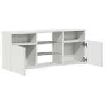 vidaXL Meuble TV avec lumières LED blanc 120x30x50 cm