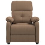 vidaXL Fauteuil inclinable Marron Tissu