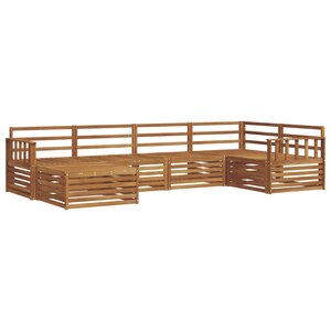 vidaXL Ensemble de canapés d'extérieur 6 Pièces Naturel