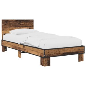 vidaXL Cadre de lit avec tête de lit Bois ancien 80 x 200 cm
