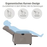vidaXL Fauteuil inclinable électrique Taupe Tissu