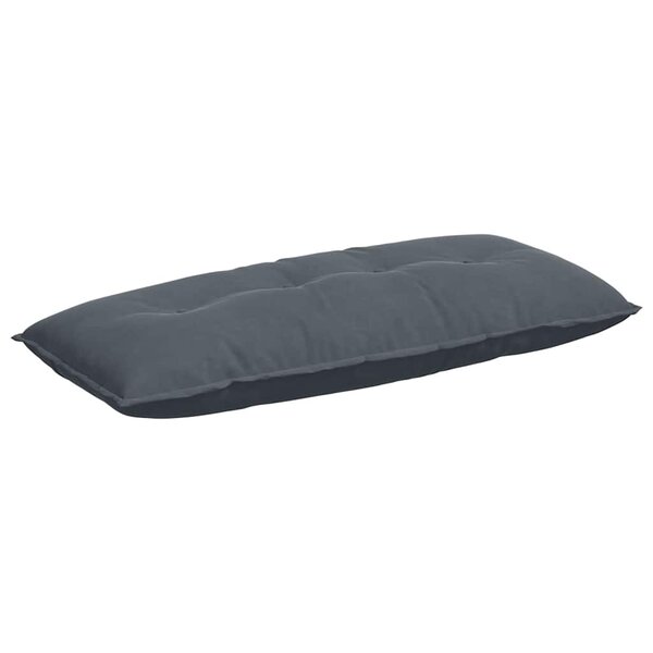 vidaXL Coussin de Dos Gris foncé 120 x 50 cm Tissu en velours côtelé
