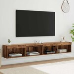 vidaXL Ensemble meuble TV avec LED Bois ancien Bois d'ingénierie