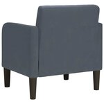 vidaXL Fauteuil avec accoudoirs gris foncé 54 cm velours