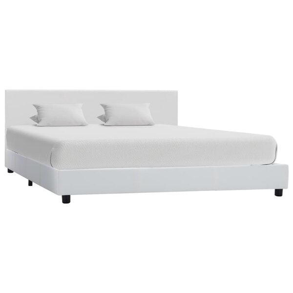 vidaXL Cadre de lit sans matelas blanc similicuir 140x200 cm