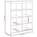 vidaXL Buffet avec lumières LED chêne sonoma 81x37x100 cm