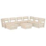 vidaXL Salon de jardin palette 8 Pièces Bois d'épicéa imprégné