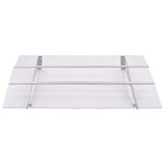 vidaXL Auvent de porte argenté et transparent 120x90 cm polycarbonate