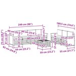 vidaXL Ensembles de canapés 8 pc Bois d'Acacia Massif